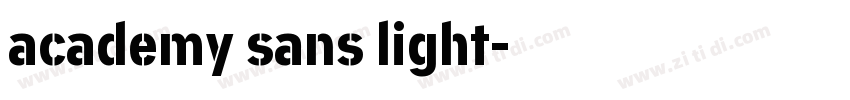 academy sans light字体转换